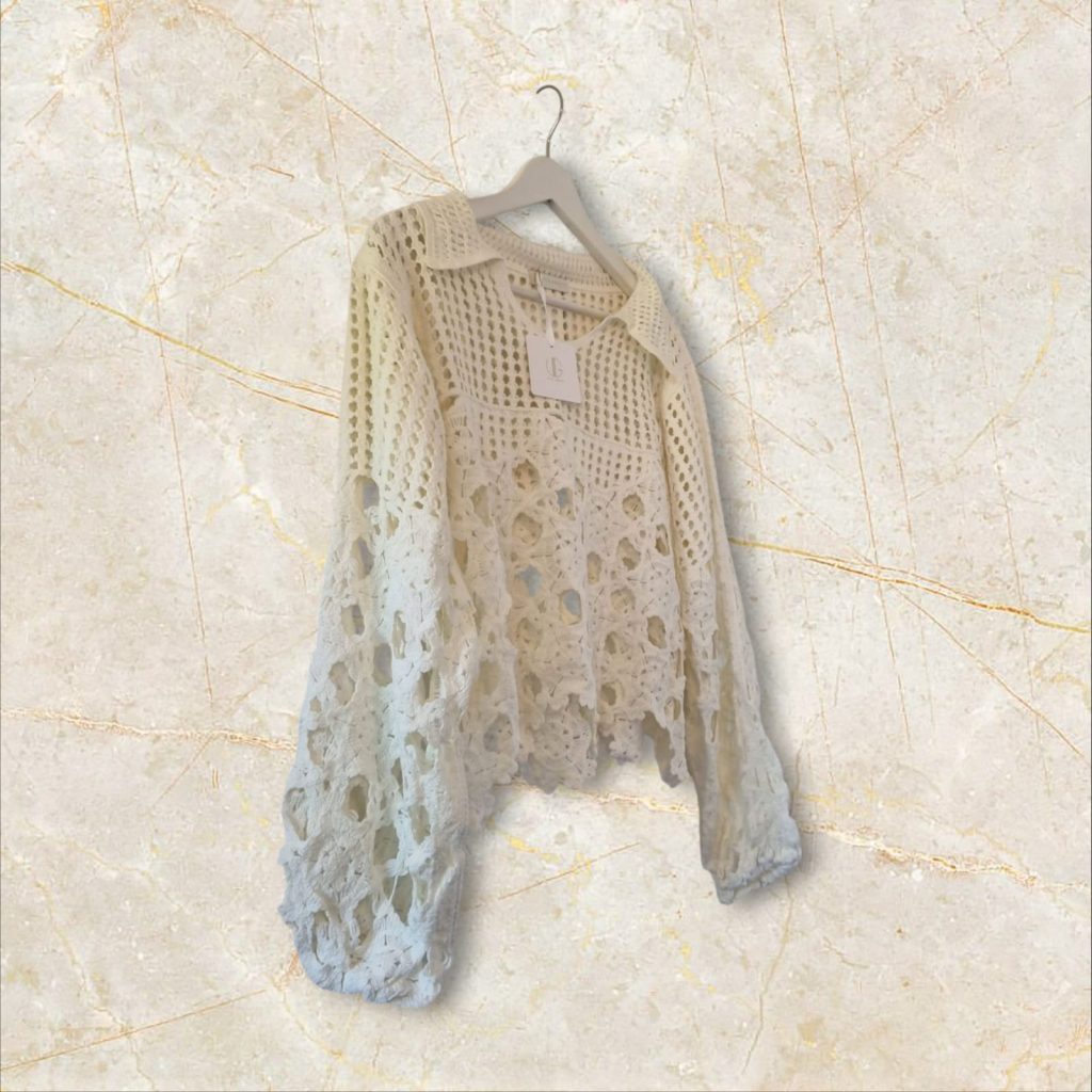 Vita Grace Crochet Long Sleeve Top Size 10-12-14 Brand New With Tags
