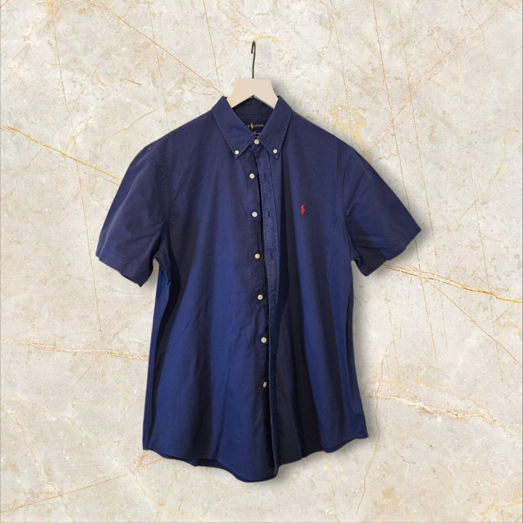 Blue Ralph Lauren Short Sleeve Shirt Size XL